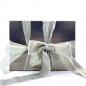 Preview: Gift ribbon, Glam sage green 40mm, gold shiny gift wrapping